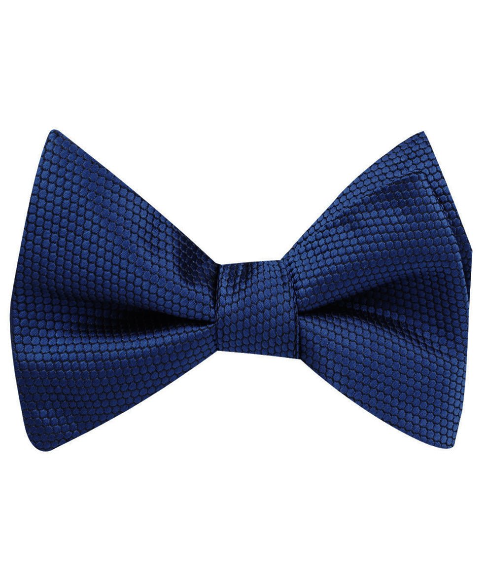 Indigo Navy Honeycomb Self Tie Bow Tie