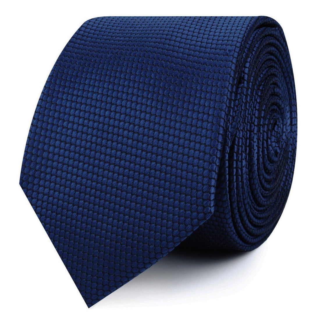 Indigo Navy Honeycomb Skinny Ties