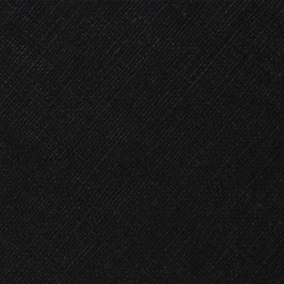 Ink Black Slub Linen Necktie Fabric