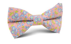 Isle of Skye Peach Floral Bow Tie