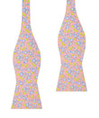 Isle of Skye Peach Floral Self Bow Tie