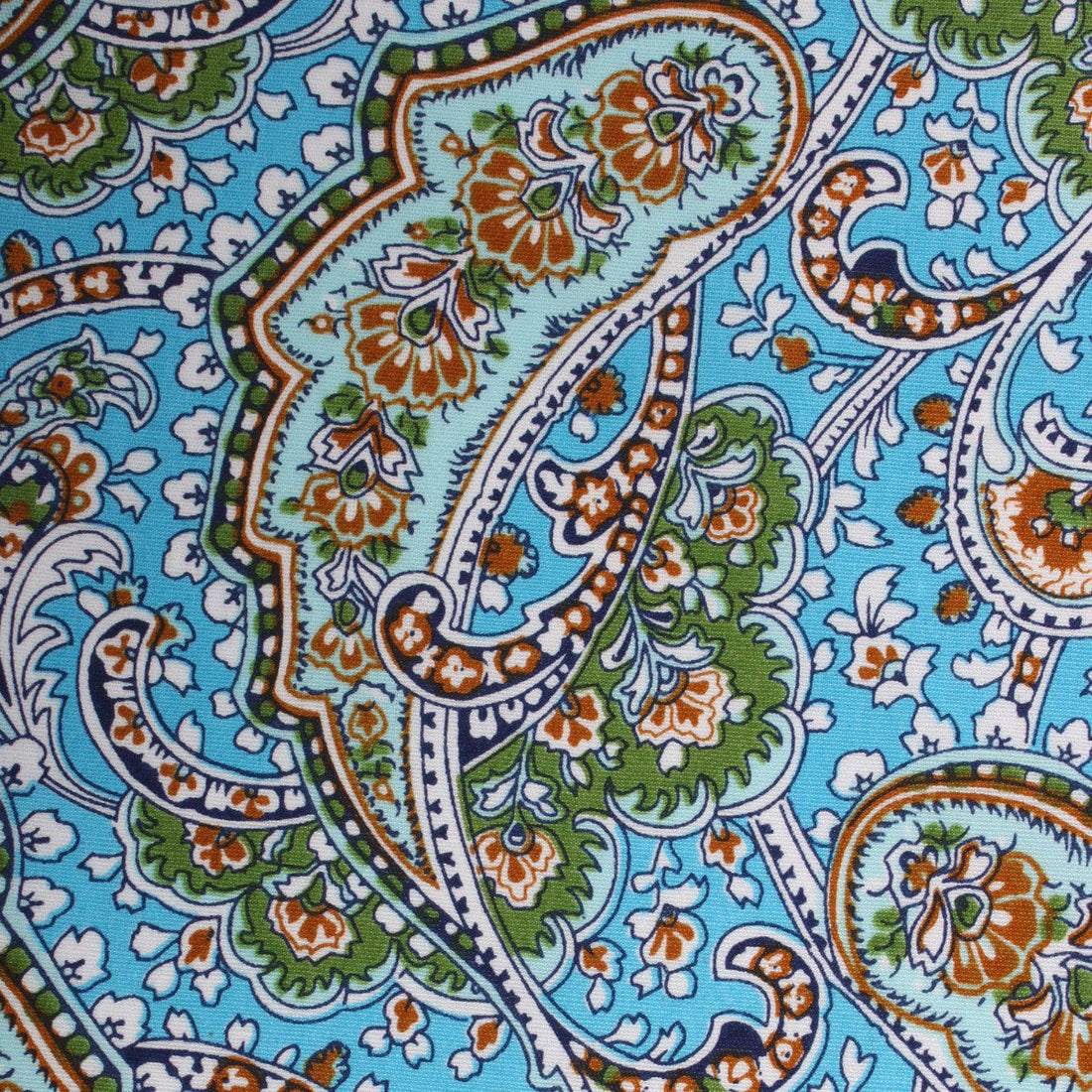 Isola Comacina Blue Paisley Fabric Skinny Tie