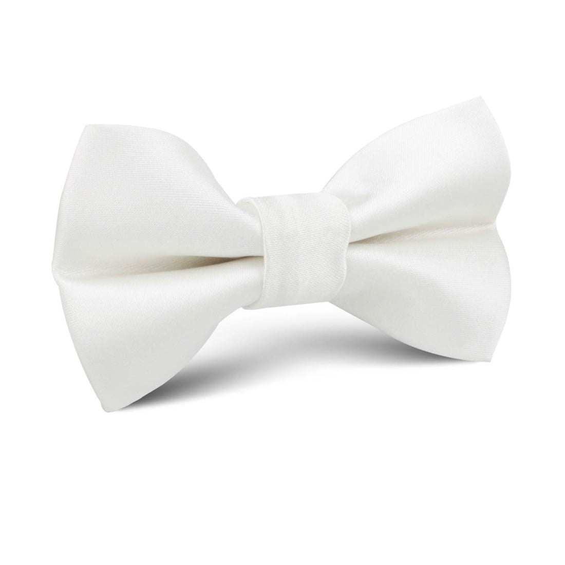 Ivory Crisp Satin Kids Bow Tie