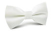 Ivory Crisp Satin Bow Tie