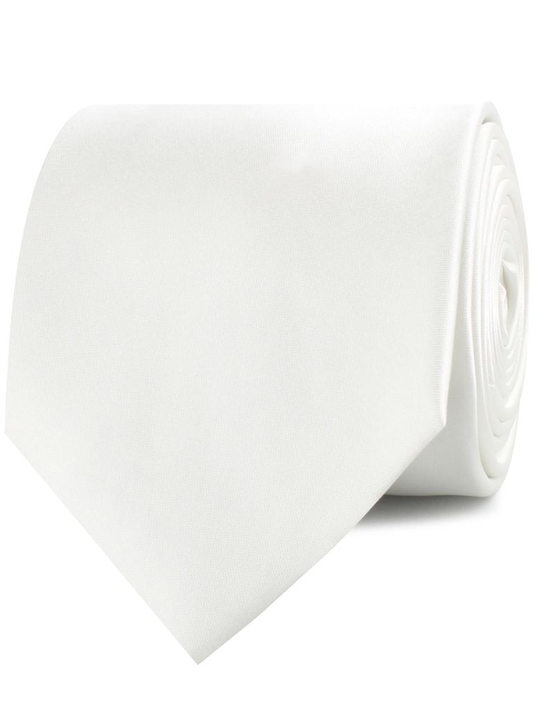 Ivory Crisp Satin Neckties