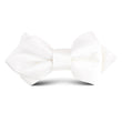 Ivory Satin Kids Diamond Bow Tie