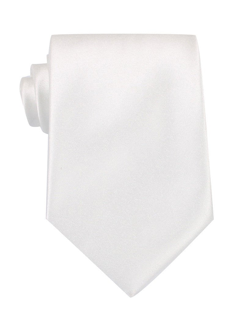 Ivory Satin Necktie