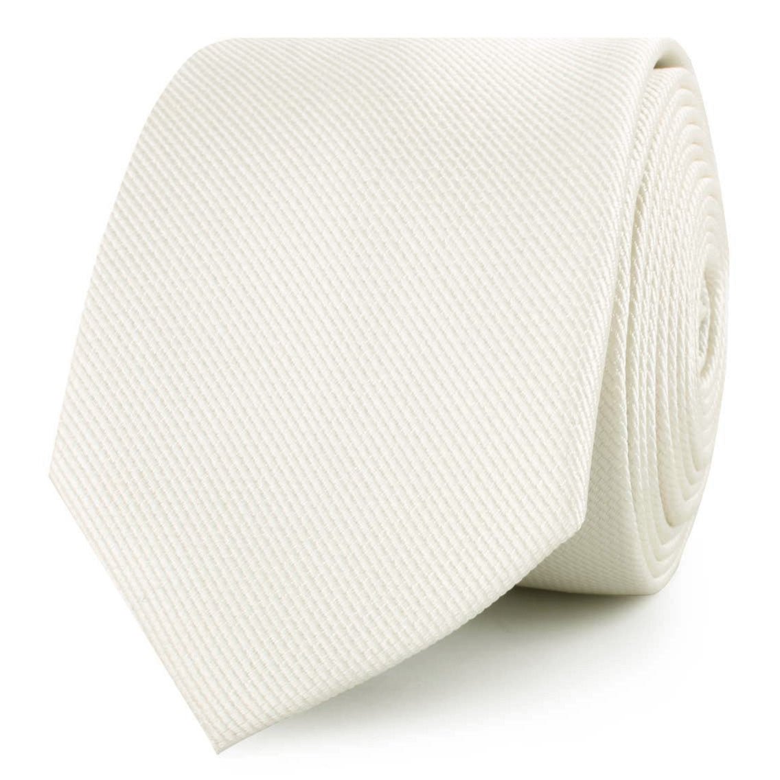 Ivory Weave Skinny Ties