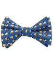 Iwaki Blue Petunia Floral Self Bow Tie Folded Up