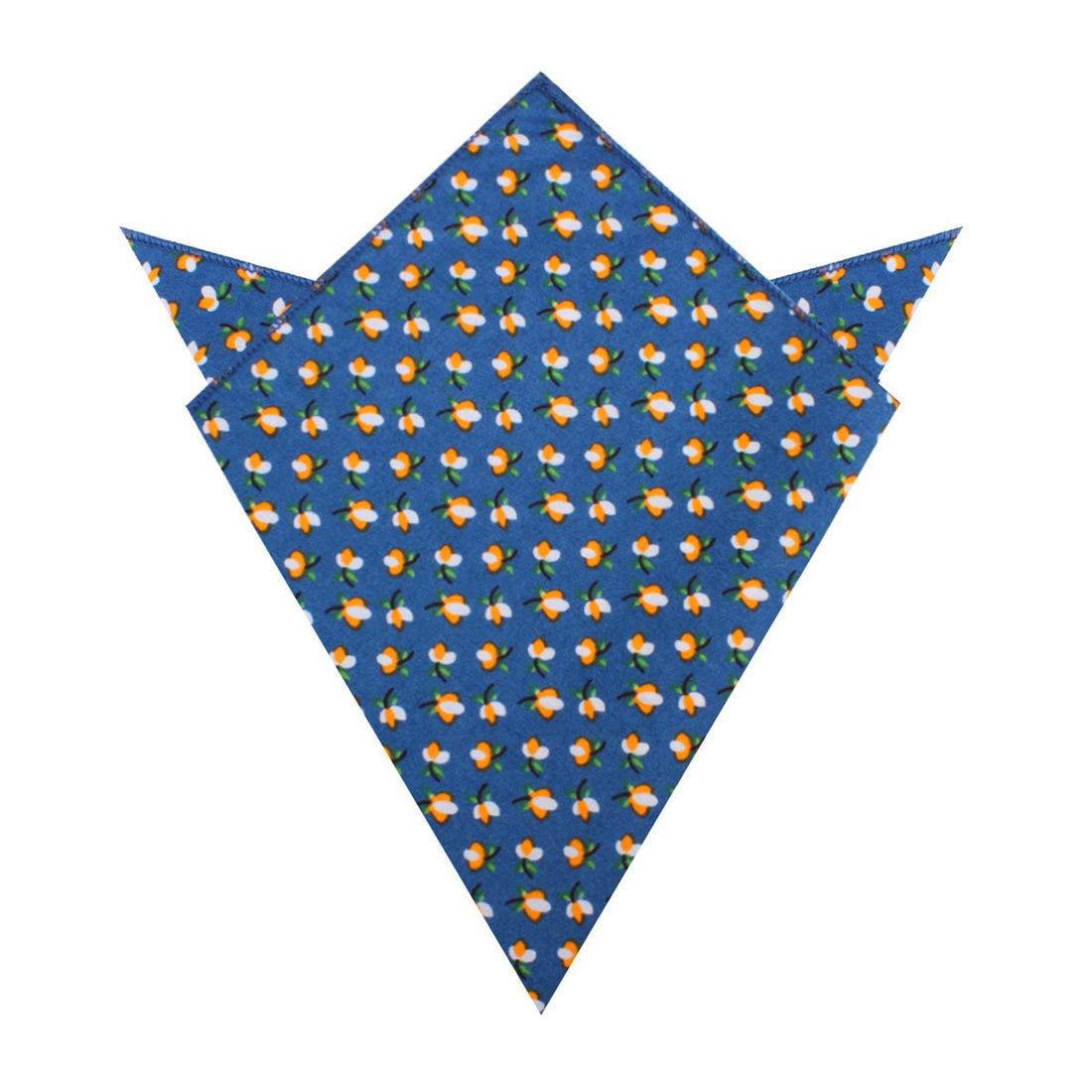 Iwaki Blue Petunia Floral Pocket Square