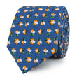 Iwaki Blue Petunia Floral Skinny Ties