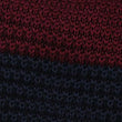 Lemmon Navy Blue & Maroon Striped Knitted Tie Fabric