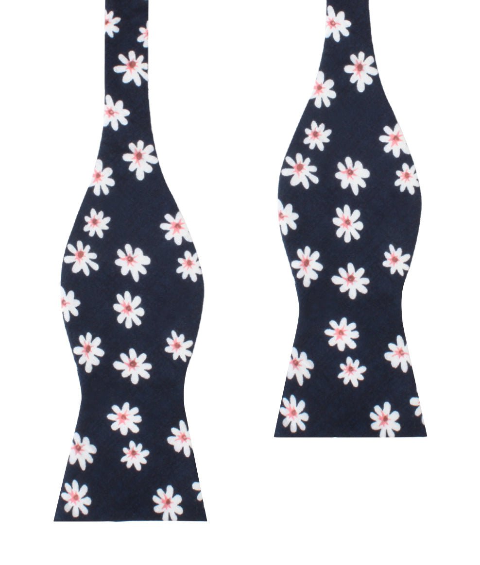 Jamaican White Flower Self Bow Tie