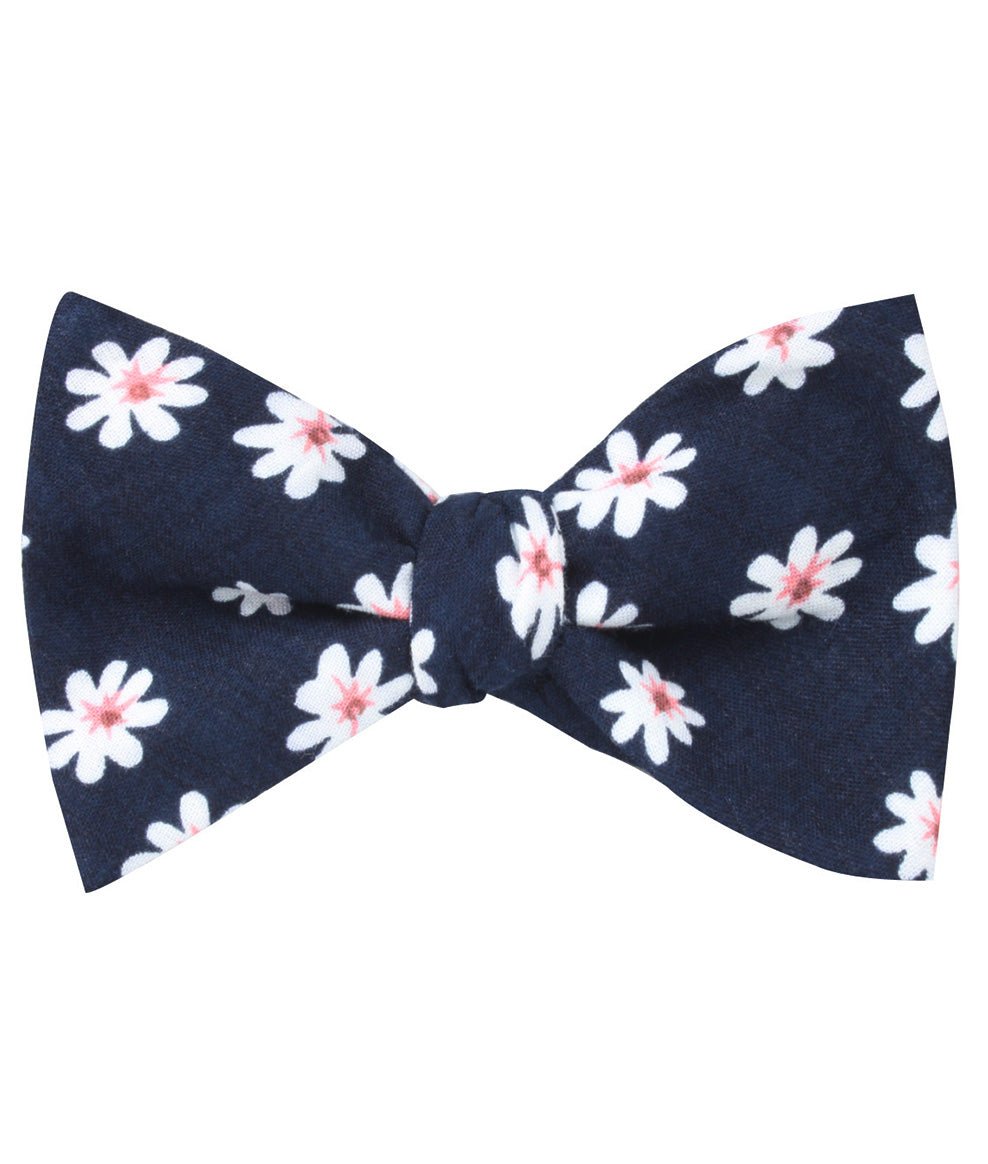 Jamaican White Flower Self Tie Bow Tie