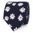 Jamaican White Flower Skinny Ties