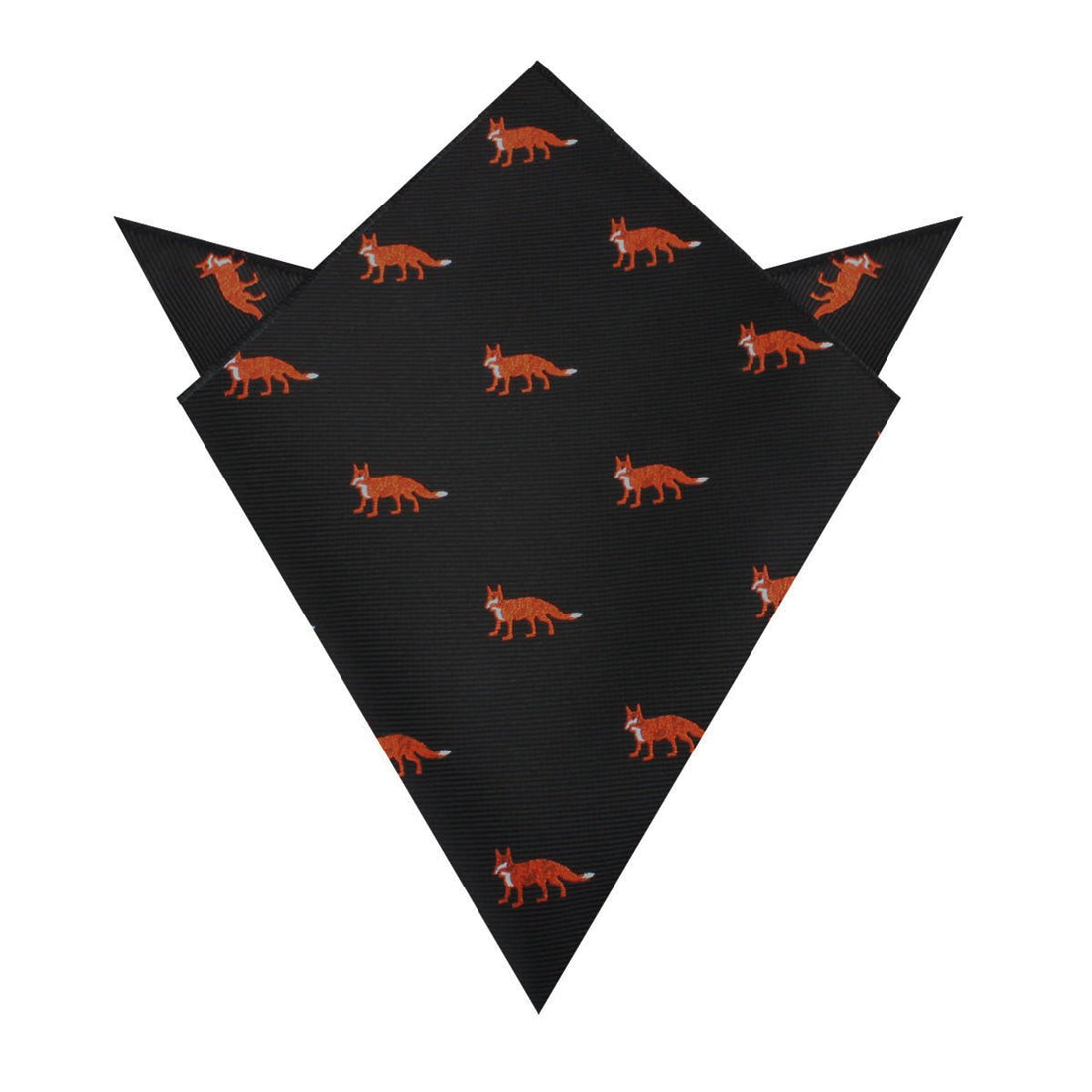 Japanese Ezo Red Fox Pocket Square