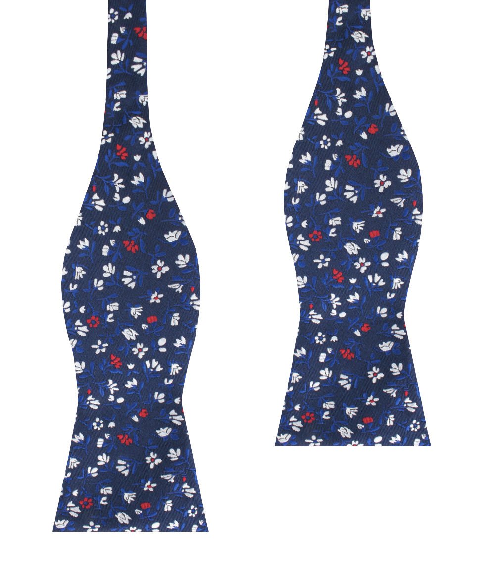 Jardin des Tuileries Navy Floral Self Bow Tie