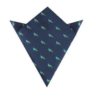 Java Peacock Pocket Square