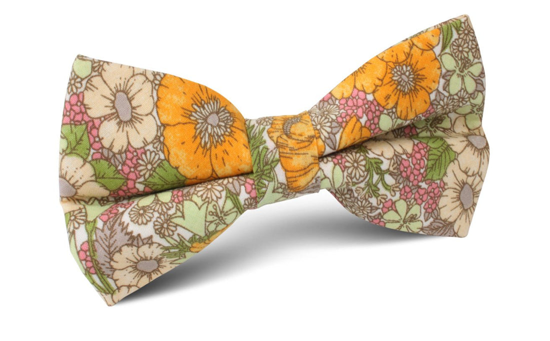 Jeju Island Floral Bow Tie