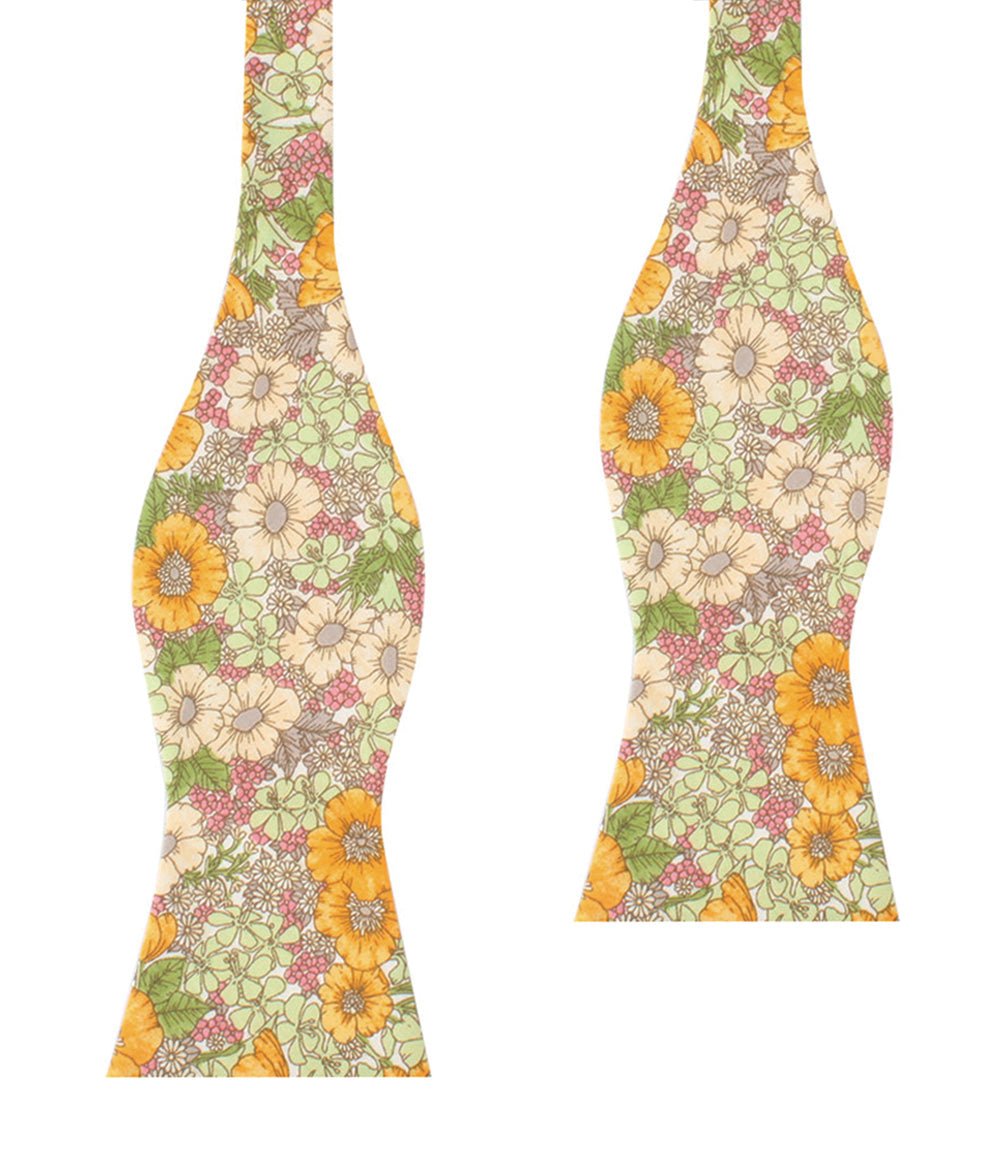 Jeju Island Floral Self Bow Tie