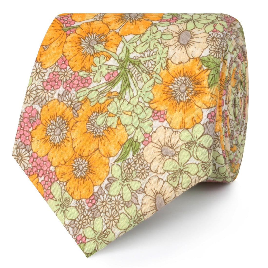 Jeju Island Floral Skinny Ties