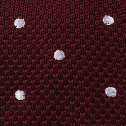 Pesci Mahogany Polkadot Knitted Tie Fabric