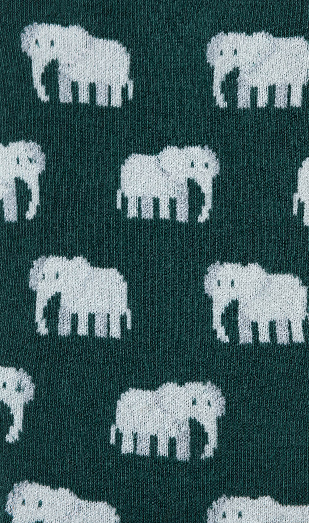 Jungle Elephant Low Cut Socks Pattern Fabric