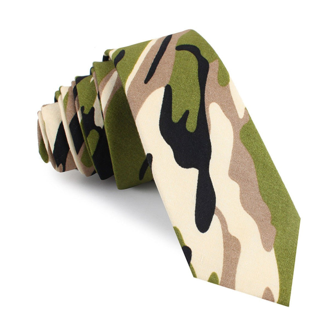 Jungle Green Camo Skinny Tie