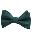 Juniper Dark Green Twill Self Tied Bow Tie