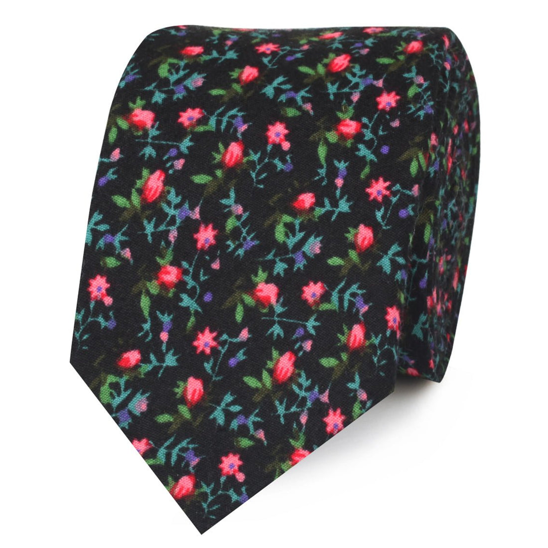 Kenrokuen Japanese Flower Skinny Ties