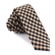 Khaki Black Gingham Blend Skinny Tie