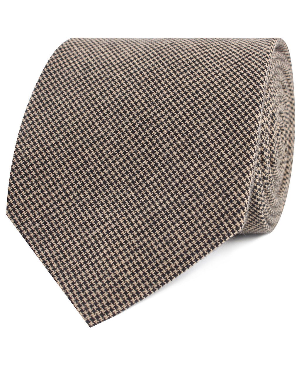 Khaki Black Houndstooth Blend Necktie