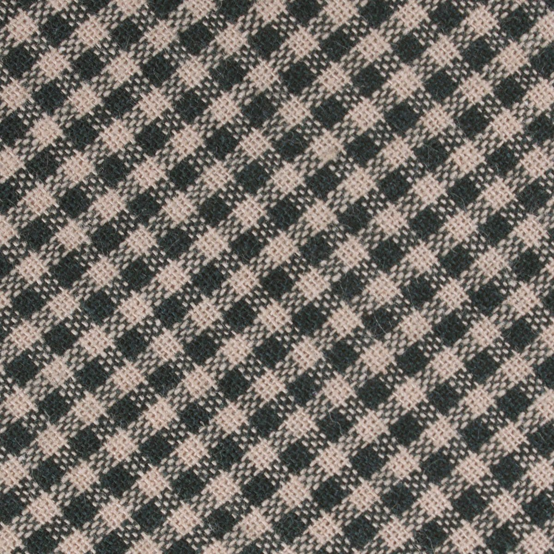 Khaki Green Gingham Blend Fabric Self Bowtie