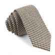 Khaki Green Gingham Blend Skinny Tie