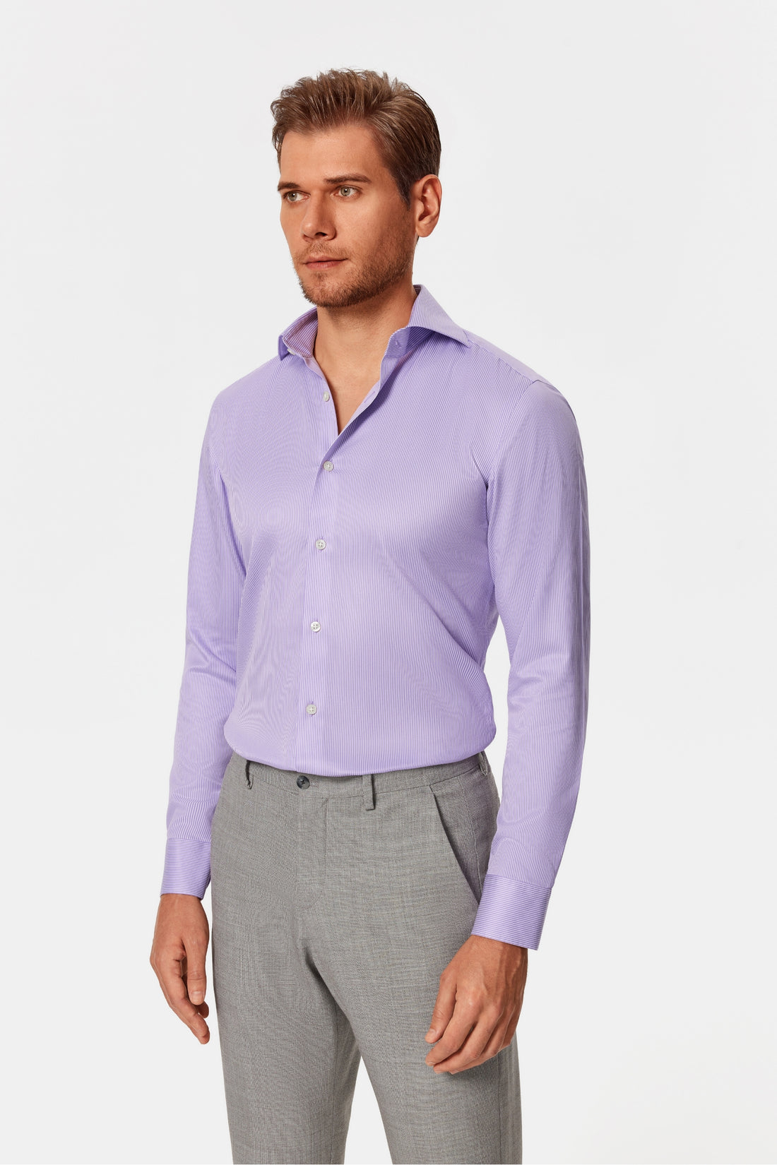 Kimball Purple Twill Non-Iron Shirt