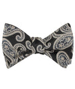 King of Persia Black Paisley Self Tie Bow Tie