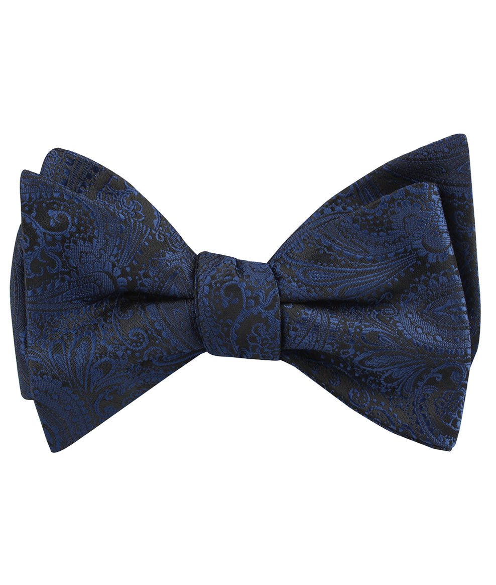 Kings Sapphires Navy Blue Self Tied Bow Tie