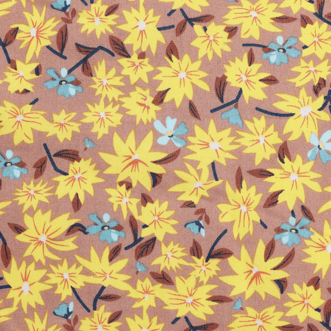 La Caleta Lemon Floral Tie Fabric