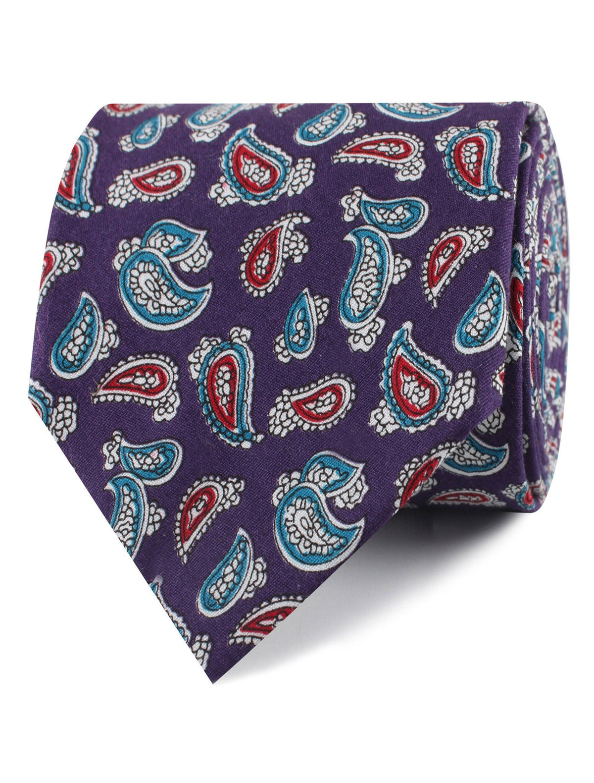 Lago di Bolsena Purple Paisley Necktie