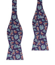 Lago di Bolsena Purple Paisley Self Bow Tie