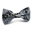 Lampedusa Black & Grey Paisley Kids Bow Tie