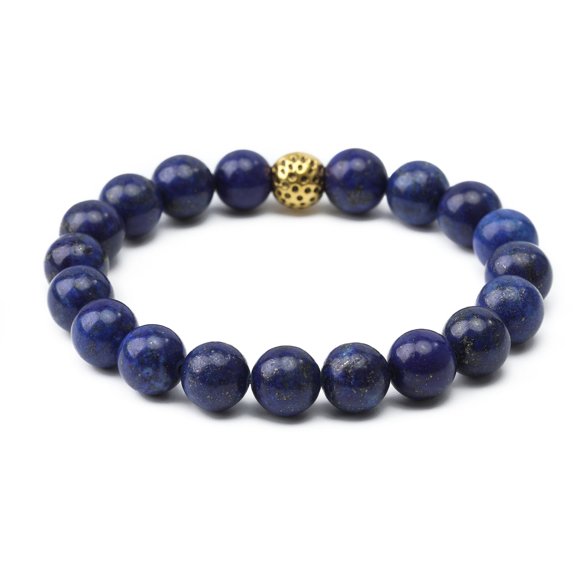 Lapis Lazuli Gold Lava Bracelet Back