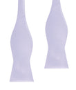 Lavender Purple Satin Self Tie Bow Tie