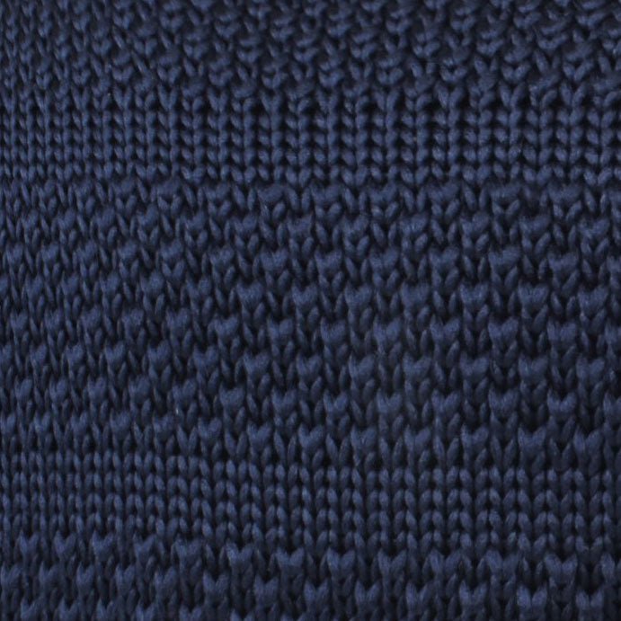 Leeds Navy Knitted Tie Fabric