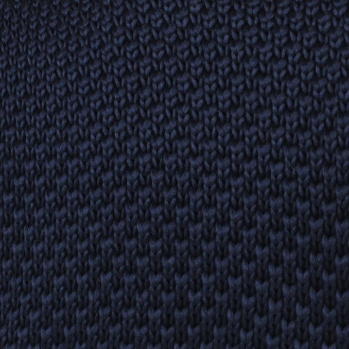 Lennox Navy Knitted Tie Fabric