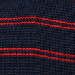 Lester Navy Blue with Red Striped Knitted Tie Fabric 