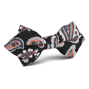 Levanzo Coral Paisley Diamond Bow Tie