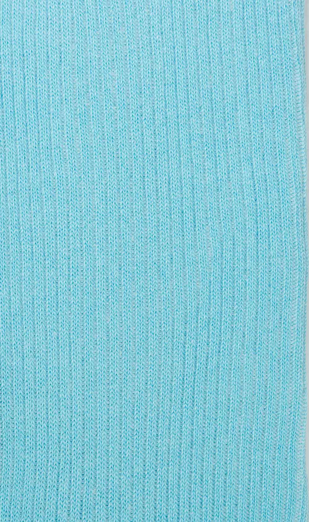 Light Blue Cotton-Blend Socks Fabric