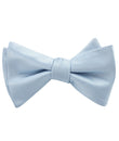 Light Blue Mist Basket Weave Self Tied Bow Tie