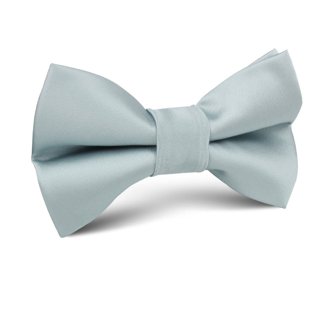 Light Silver Sage Satin Kids Bow Tie